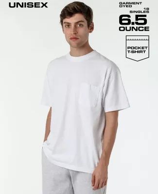 Los Angeles Apparel 1809GD S/S Pocket Tee in White