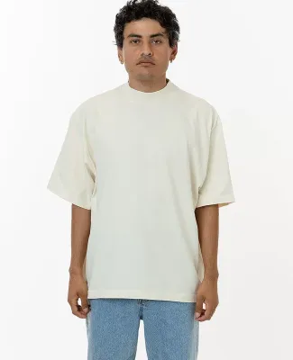 Los Angeles Apparel 1825GD 18/1 S/S Oversized Mock in Creme