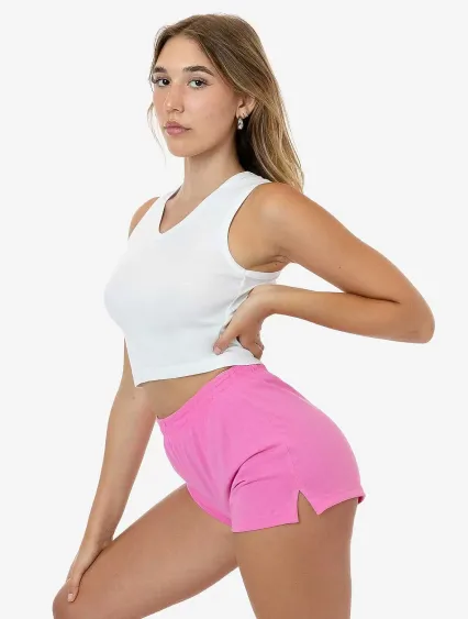 Los Angeles Apparel 18330 18/1 Jersey PE Short in Bubble gum