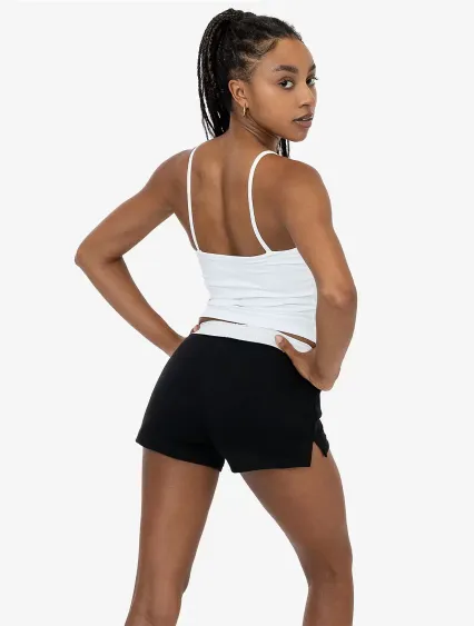 Los Angeles Apparel 18330 18/1 Jersey PE Short in Black