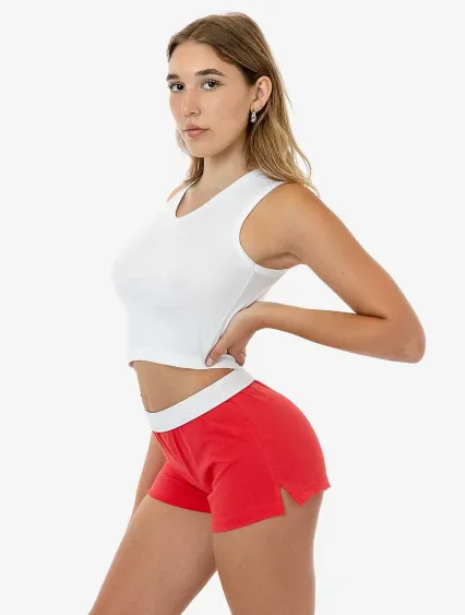 Los Angeles Apparel 18330 18/1 Jersey PE Short in Red