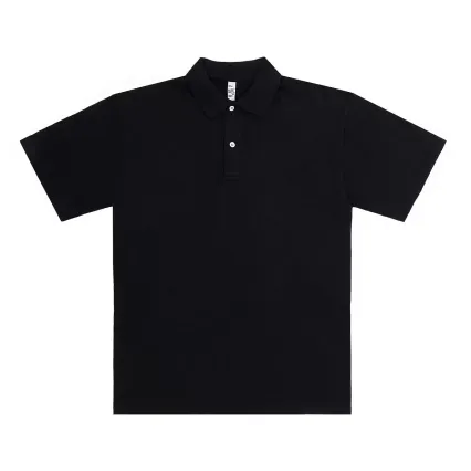 Los Angeles Apparel 18412GD Short Sleeve Polo T-Sh in Black
