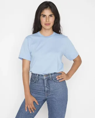 Los Angeles Apparel 20001 S/S Fine Jersey Crew 4.3 in Baby blue