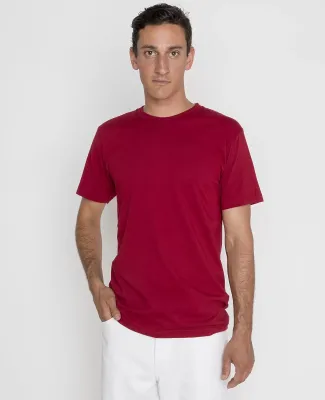 Los Angeles Apparel 20001 S/S Fine Jersey Crew 4.3 in Cranberry