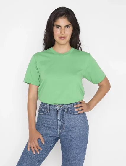 Los Angeles Apparel 20001 S/S Fine Jersey Crew 4.3 in Grass green