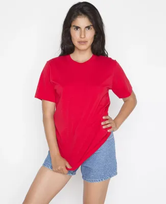 Los Angeles Apparel 20001 S/S Fine Jersey Crew 4.3 in Red