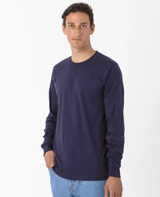 Los Angeles Apparel 20007 L/S Fine Jersey Crew 4.3 in Navy