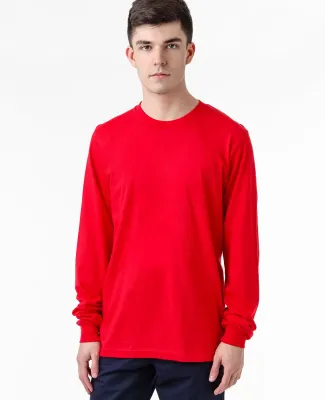 Los Angeles Apparel 20007 L/S Fine Jersey Crew 4.3 in Red