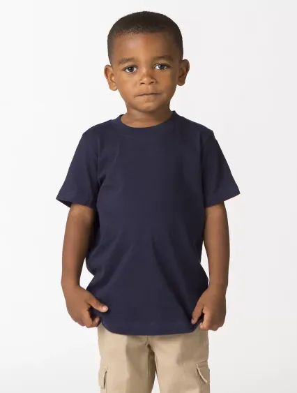 Los Angeles Apparel 21005 Toddler Fine Jersey S/S  in Navy