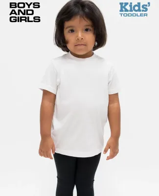 Los Angeles Apparel 21005 Toddler Fine Jersey S/S  in White