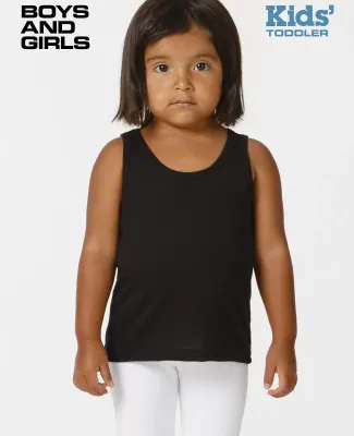 Los Angeles Apparel 21008 Toddler Fine Jersey Tank in Black