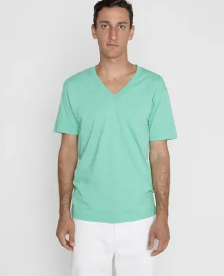 Los Angeles Apparel 24056 S/S Fine Jersey V-Neck 4 in Mint