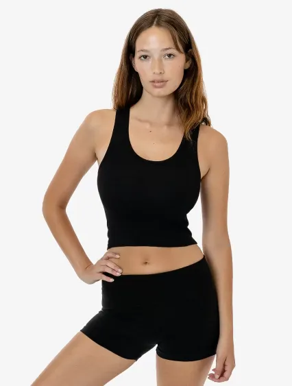 Los Angeles Apparel 3380GD Cotton Spandex 2x1 Rib in Black