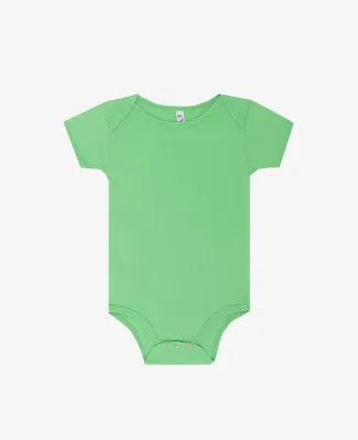 Los Angeles Apparel 40001 BABY RIB INFANT S/S ONES in Grass green
