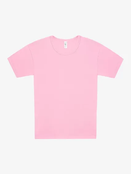 Los Angeles Apparel 43005 Original Baby Rib Tee in Baby pink