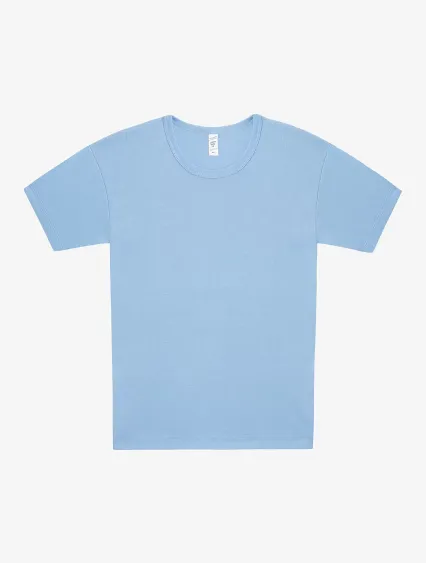 Los Angeles Apparel 43005 Original Baby Rib Tee in Baby blue