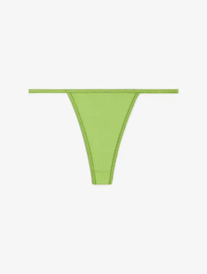 Los Angeles Apparel 43013 Baby Rib Thong in Light green
