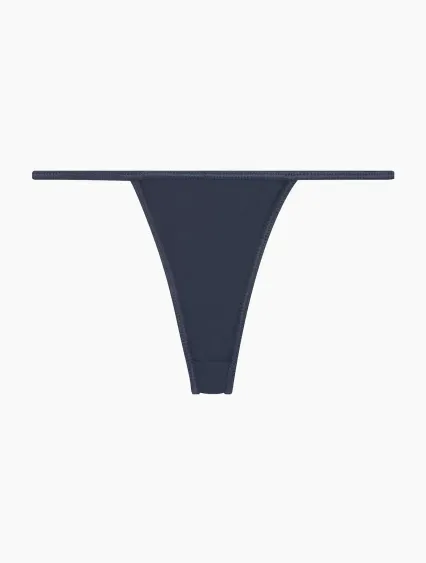 Los Angeles Apparel 43013 Baby Rib Thong in Navy