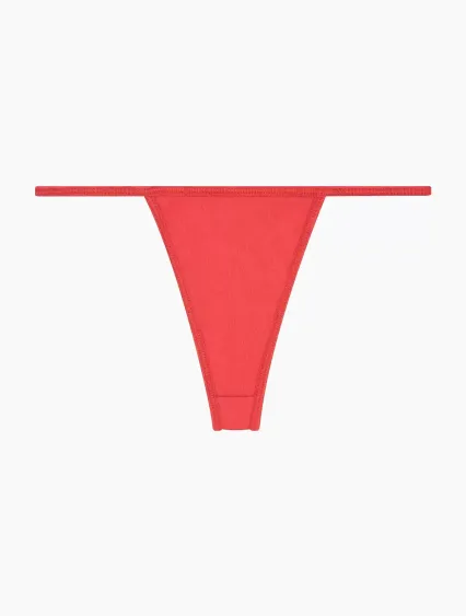 Los Angeles Apparel 43013 Baby Rib Thong in Red
