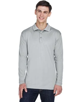 8405LS UltraClub® Adult Cool & Dry Sport Long-Sle in Grey