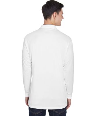 8405LS UltraClub® Adult Cool & Dry Sport Long-Sle in White