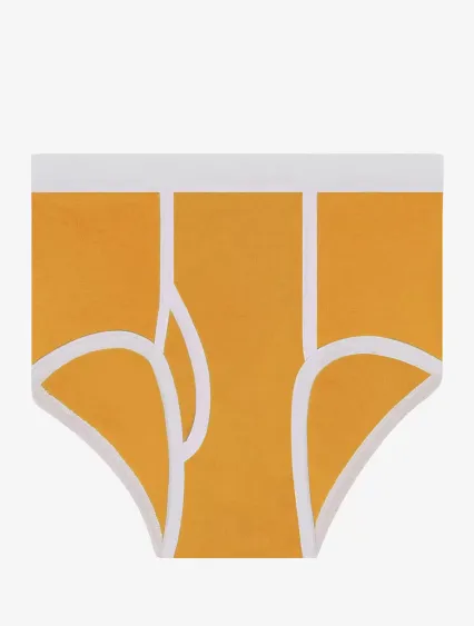 Los Angeles Apparel 44015 Baby Rib Brief in Gold/white