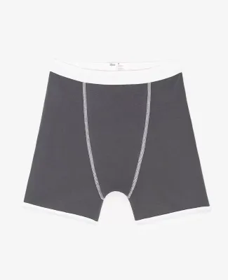 Los Angeles Apparel 44043 Baby Rib Boxer Brief in Asphalt