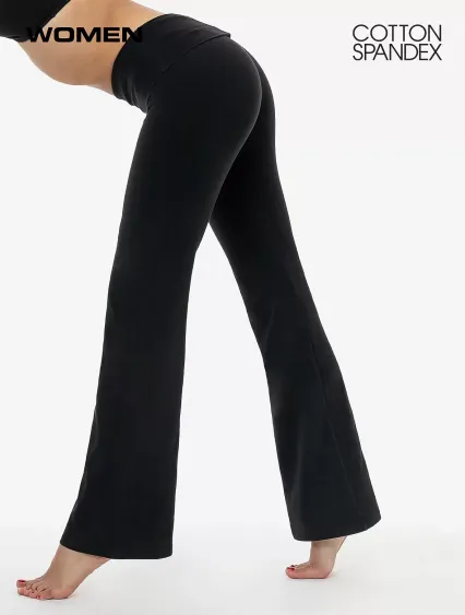 Los Angeles Apparel 8300GD Garment Dye Yoga Pant in Black