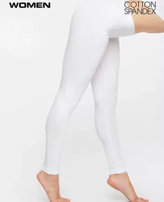 Los Angeles Apparel 83280 Cotton Spandex Jersey Le in White