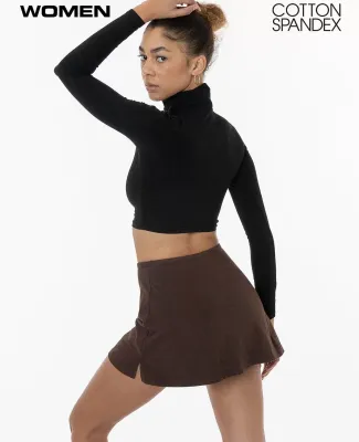 Los Angeles Apparel 8381GD Garment Dye Cheer Skort in Chocolate