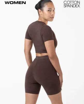 Los Angeles Apparel 8382GD Cotton Spandex GD Bike  in Chocolate