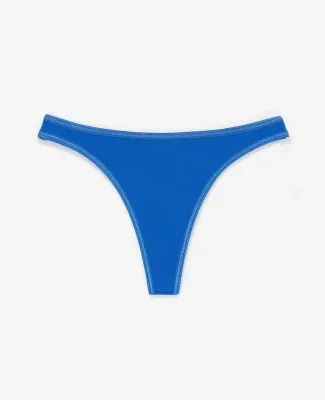 Los Angeles Apparel 8390 Ctn Spandex Thong Panty in Blue