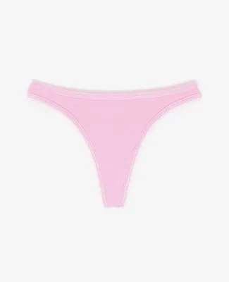 Los Angeles Apparel 8390 Ctn Spandex Thong Panty in Candy pink
