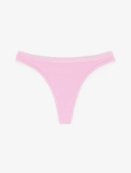 Los Angeles Apparel 8390 Ctn Spandex Thong Panty in Candy pink