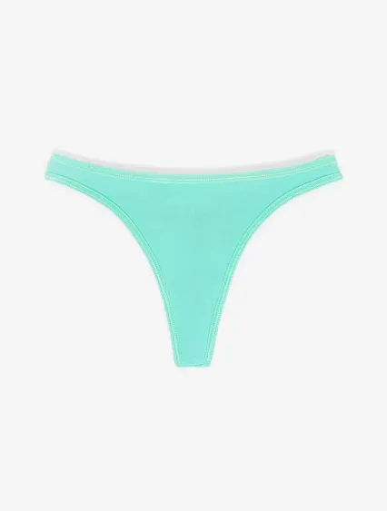 Los Angeles Apparel 8390 Ctn Spandex Thong Panty in Mint
