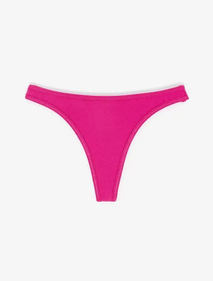 Los Angeles Apparel 8390 Ctn Spandex Thong Panty in Red violet