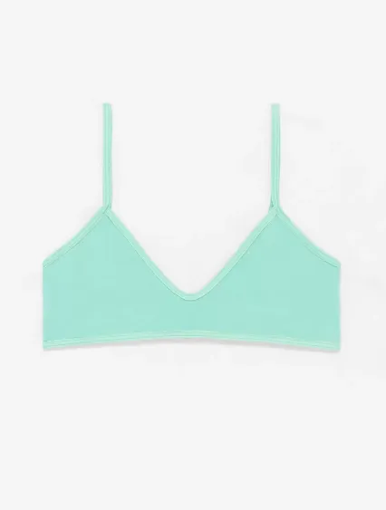Los Angeles Apparel 8391 Cnt Spndx Spaghetti Brale in Mint
