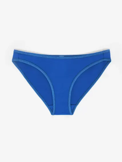Los Angeles Apparel 8394 Cotton Spandex Bikini Pan in Blue