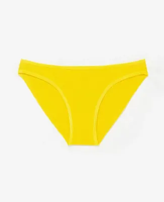 Los Angeles Apparel 8394 Cotton Spandex Bikini Pan in Primary yellow