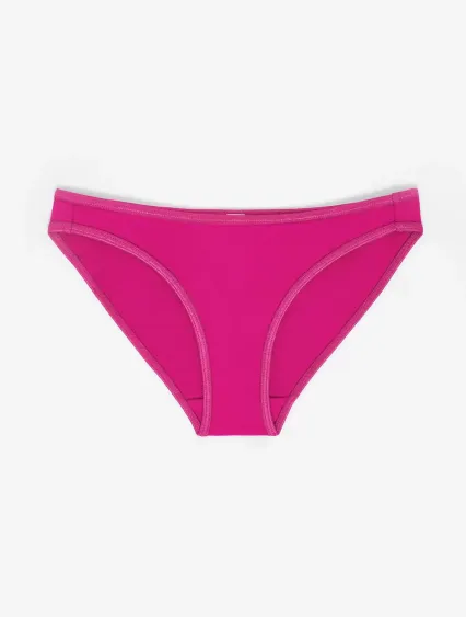Los Angeles Apparel 8394 Cotton Spandex Bikini Pan in Red violet