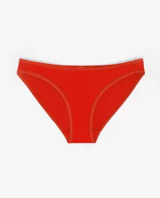 Los Angeles Apparel 8394 Cotton Spandex Bikini Pan in Red orange