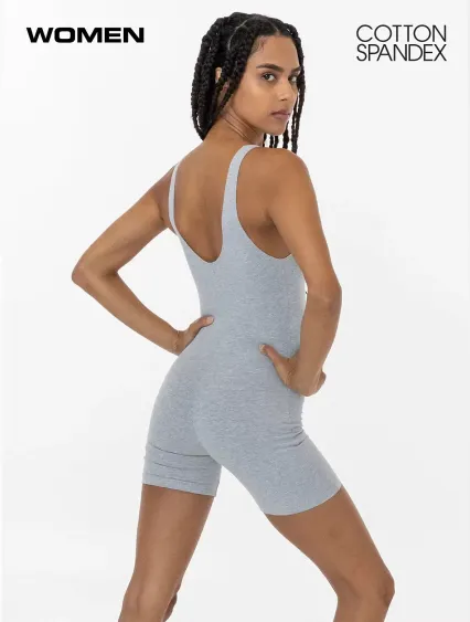 Los Angeles Apparel B101C Tank Biketard in Heather grey