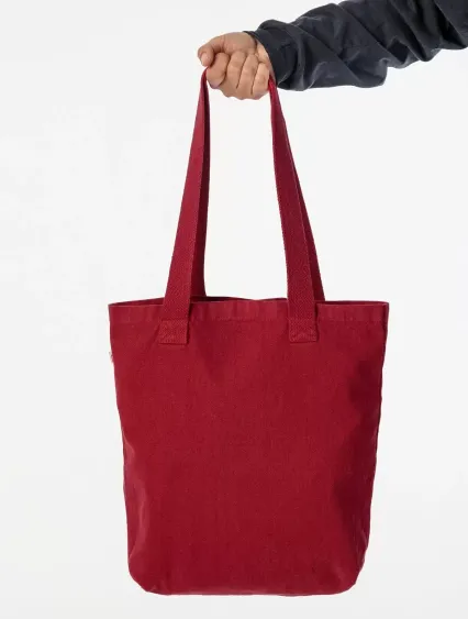 Los Angeles Apparel BD01 Bull Denim Tote Bag in Dark red