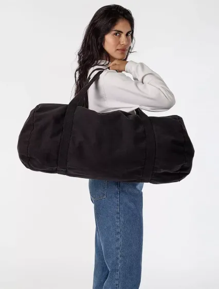 Los Angeles Apparel BD03 BULL DENIM WEEKENDER BAG in Black