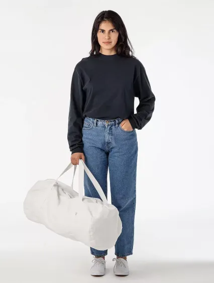 Los Angeles Apparel BD03 BULL DENIM WEEKENDER BAG in Off white