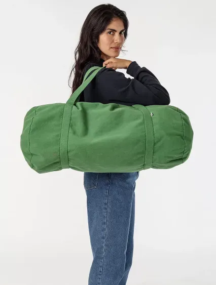Los Angeles Apparel BD03 BULL DENIM WEEKENDER BAG in Vintage green