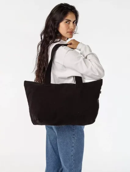 Los Angeles Apparel BD06 Carry All Zip Tote Bag in Black