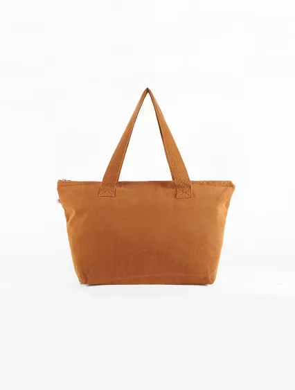 Los Angeles Apparel BD06 Carry All Zip Tote Bag in Ginger
