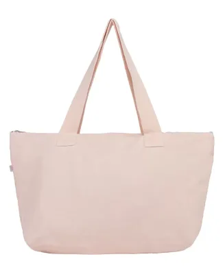 Los Angeles Apparel BD06 Carry All Zip Tote Bag in Light pink