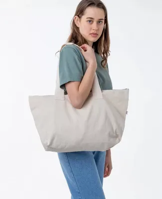 Los Angeles Apparel BD06 Carry All Zip Tote Bag in Natural